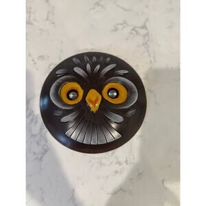 Small owl  handcrafted from iron wall indoor outdoor decor retro whimsical